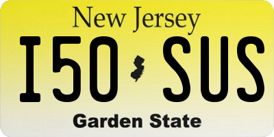 NJ license plate I50SUS
