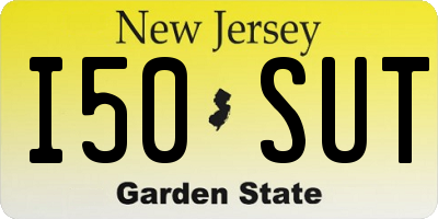 NJ license plate I50SUT