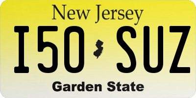 NJ license plate I50SUZ