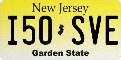 NJ license plate I50SVE