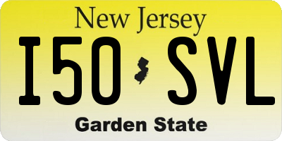 NJ license plate I50SVL