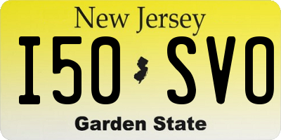 NJ license plate I50SVO