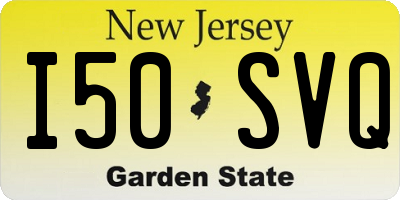 NJ license plate I50SVQ