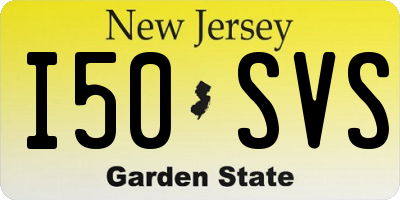NJ license plate I50SVS