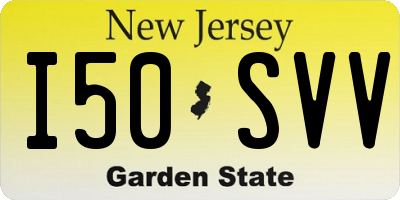NJ license plate I50SVV