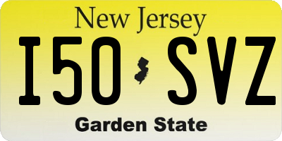 NJ license plate I50SVZ