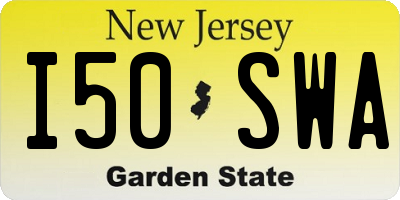 NJ license plate I50SWA