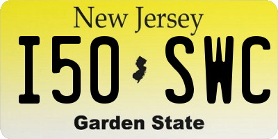 NJ license plate I50SWC