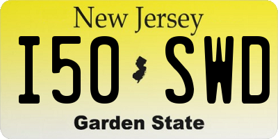 NJ license plate I50SWD