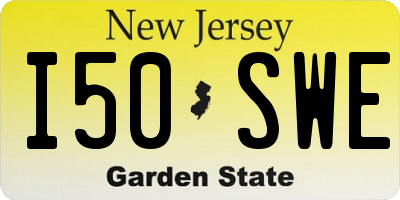 NJ license plate I50SWE