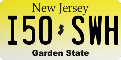 NJ license plate I50SWH