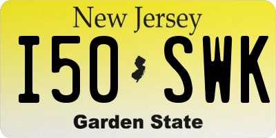 NJ license plate I50SWK