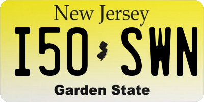 NJ license plate I50SWN