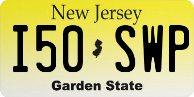 NJ license plate I50SWP