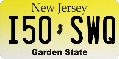 NJ license plate I50SWQ
