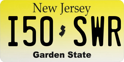 NJ license plate I50SWR