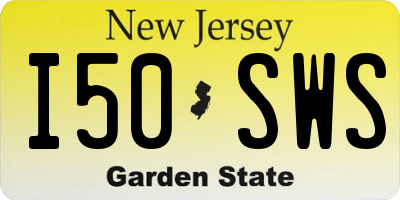 NJ license plate I50SWS