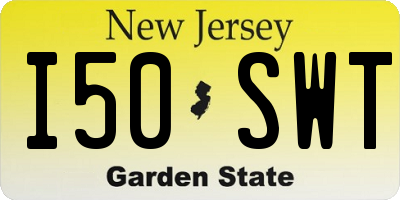NJ license plate I50SWT