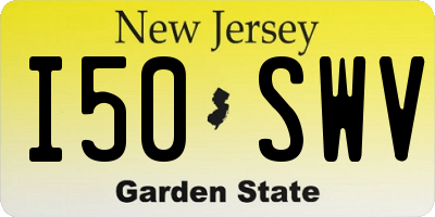 NJ license plate I50SWV
