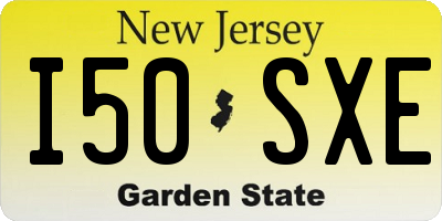 NJ license plate I50SXE