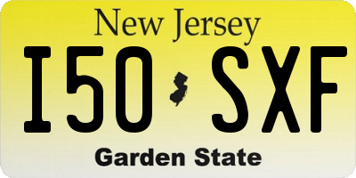 NJ license plate I50SXF