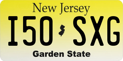NJ license plate I50SXG