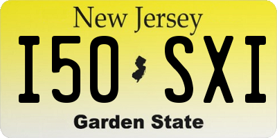 NJ license plate I50SXI