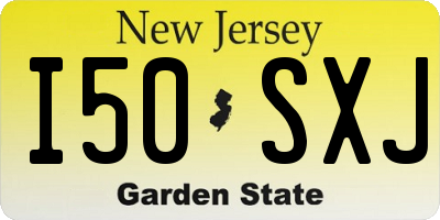 NJ license plate I50SXJ