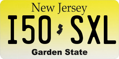 NJ license plate I50SXL