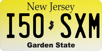 NJ license plate I50SXM