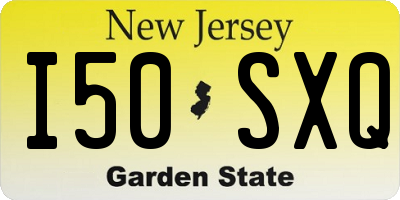 NJ license plate I50SXQ
