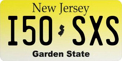 NJ license plate I50SXS