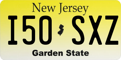 NJ license plate I50SXZ