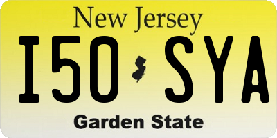 NJ license plate I50SYA
