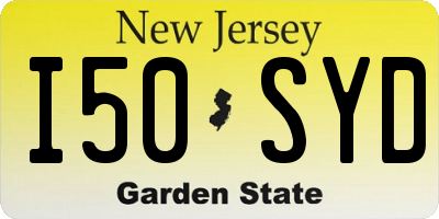 NJ license plate I50SYD