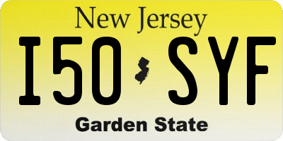 NJ license plate I50SYF