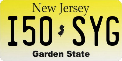 NJ license plate I50SYG