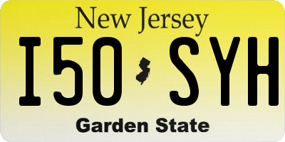 NJ license plate I50SYH