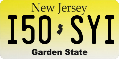 NJ license plate I50SYI