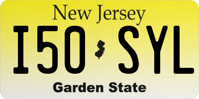NJ license plate I50SYL