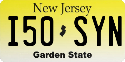 NJ license plate I50SYN