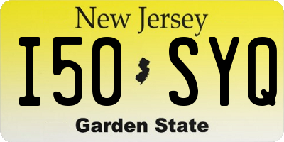 NJ license plate I50SYQ