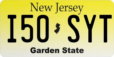 NJ license plate I50SYT