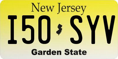 NJ license plate I50SYV