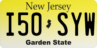 NJ license plate I50SYW