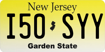 NJ license plate I50SYY