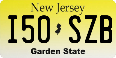 NJ license plate I50SZB