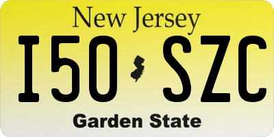 NJ license plate I50SZC