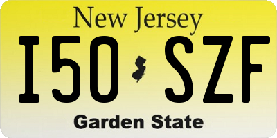 NJ license plate I50SZF