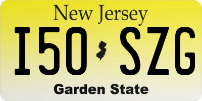 NJ license plate I50SZG